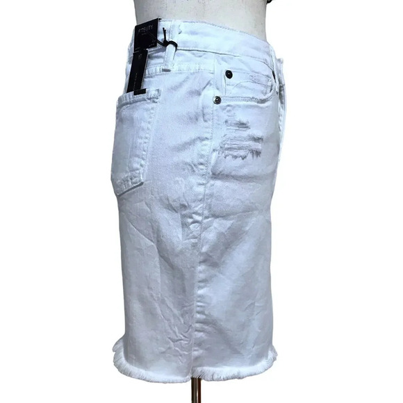 Fidelity Denim NWT White Jean Mini Skirt Women 25 - Picture 7 of 13